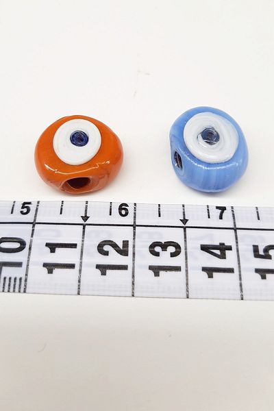 Hobigram Πολύχρωμες Flat Cow Eye Evil Eye Beads 5 Χρώματα – Χάντρες, Κομψό Σχέδιο, Γυναικείο Αξεσουάρ – Χάντρες – Χάντρες