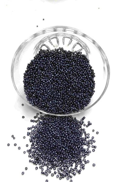Hobigram Beads Assortment Navy Blue Sand Beads 2 mm 50 Gr – Beads, Stylish Design, Women's Accessory – Beads