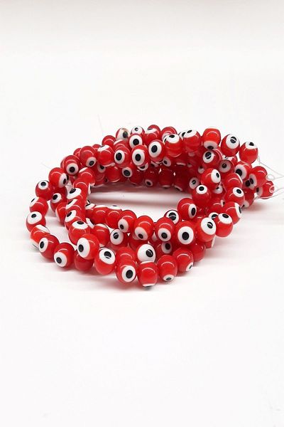 Hobigram Red White Glass Evil Eye Bead Nzr-1053 – Ειδικό σχέδιο, αξεσουάρ, ποιοτική παραγωγή, εντυπωσιακό στυλ