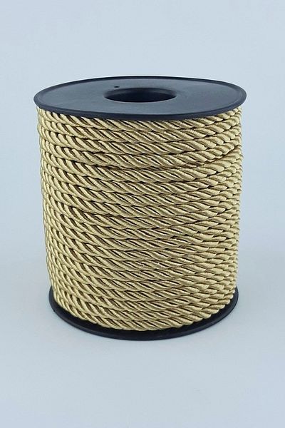 Hobigram Σχοινί κορδόνι Honey Color 3 mm 10 Mt – Σχοινί πλεξίματος, Κομψό σχέδιο, Γυναικείο αξεσουάρ – Σχοινί πλεξίματος
