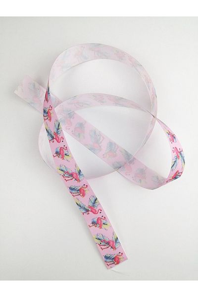 Hobigram Ροζ Φλαμίνγκο Μοτίβο Grosgrain Κορδέλα – Ειδικό Σχέδιο, Αξεσουάρ, Ποιοτική Παραγωγή, Στυλ που τραβάει τα βλέμματα –