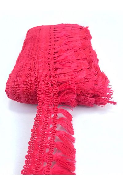Hobigram Ciciuc roșu cu franjuri 5 cm – Design special, accesoriu, producție de calitate, stil atrăgător – șer decorativ