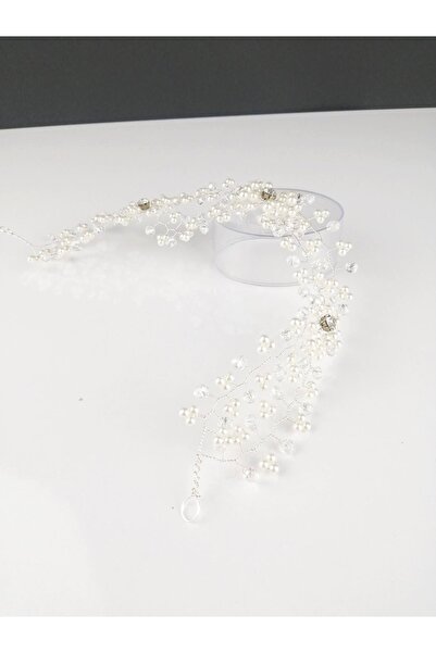 Hobigram White Crystal Hair and Turban Accessory – Special Design, Accessory, Quality Production, Eye-Catching Style –