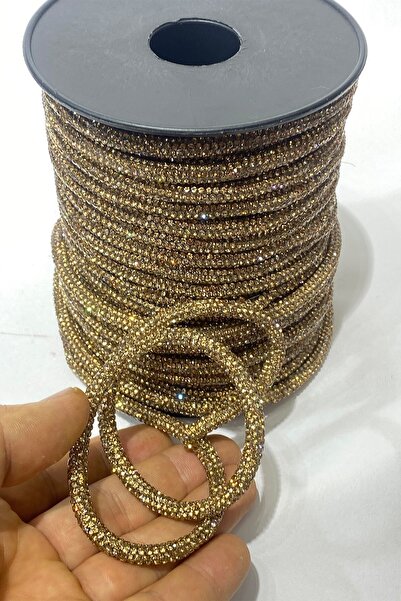 Hobigram Dekoratif Şerit Bal Rengi Full Taşlı Boru Şerit Aplik – Diğer Parti ...