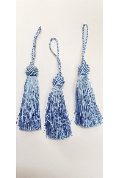 Hobigram Διακοσμητική Κορδέλα Baby Blue Knotted Single Tassel 12cm 1 Τεμάχιο – Διακοσμητική Κορδέλα, Κομψό Σχέδιο – Διακόσμηση