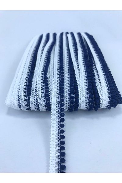 Hobigram Navy Blue White Water Stone 5 μέτρα για συσκευασία Στολίδι Edge Ornament – Διακοσμητική κορδέλα, κομψό σχέδιο