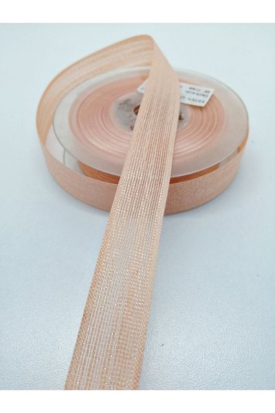 Hobigram Κορδέλα με εφέ λινό πούδρα 2,5 cm 3 μέτρα – Ειδικό σχέδιο, αξεσουάρ, ποιοτική παραγωγή, εντυπωσιακό στυλ