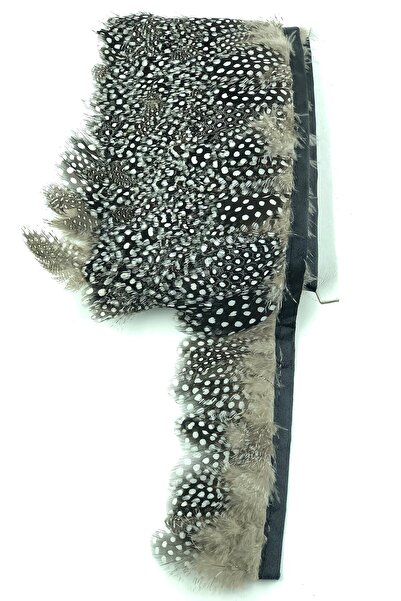 Hobigram Parti Aksesuarı Gri Bej Puanlı Gine Tavugu Tüyü – Diğer Parti Malzem...