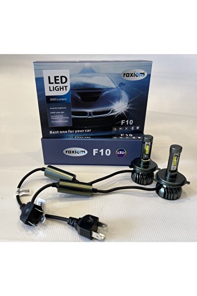 Raxiom H4 Led Xenon Kit Kısa Fanlı Şimşek Etkili F10 2 Adet Far Uyumlu
