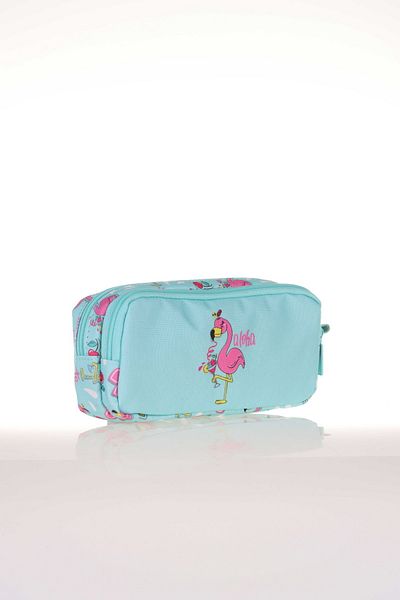 KAUKKO Kids & Love Flamingo Mirrored Rhinestone Pencil Case 24x15x15 (l8061)