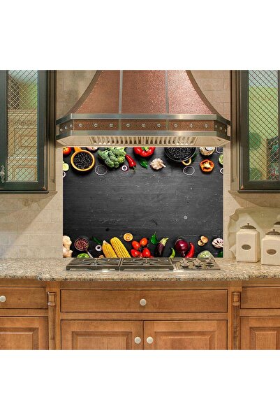 StickerArt Mutfak Duvar Tezgah Arası Ocak Arkası Sticker Kaplama Organik Gıda...