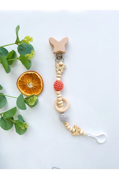 Le Petite Histoire Natural Wood Pacifier Chain - Pacifier Hanger