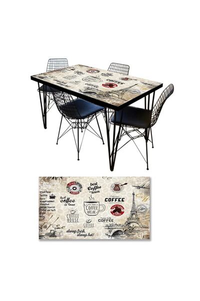 StickerArt Masa Kaplama Folyosu Mobilya Masa Kaplama Folyoları Paris Coffee