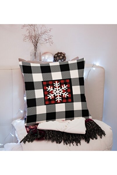 LadiesHome Husă de pernă cu model de Anul Nou, cu două fețe, cu imprimeu cu d...
