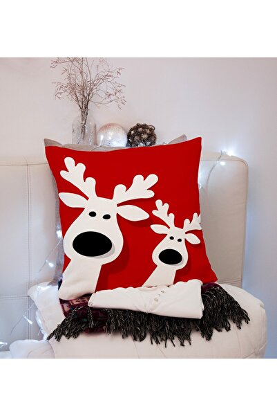 LadiesHome غطاء وسادة بتصميم خاص مطبوع على الوجهين بنمط رأس السنة الجديدة