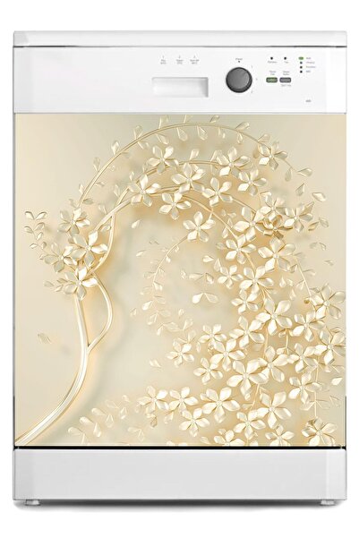 StickerArt Bulaşık Makinesi Sticker Kaplama Beyaz Eşya Kaplama 3d Sakura