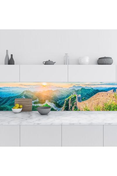 StickerArt Mutfak Tezgah Arası Folyo Fayans Kaplama Folyosu Çin Seddi 60x100 Cm