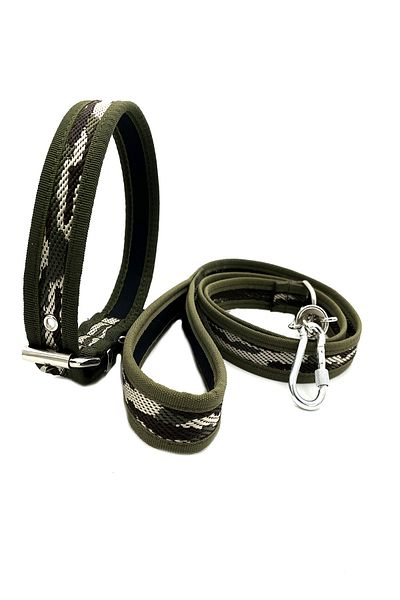 Tasma Market Military Camouflage Dog Collar and Dog Walking Set
