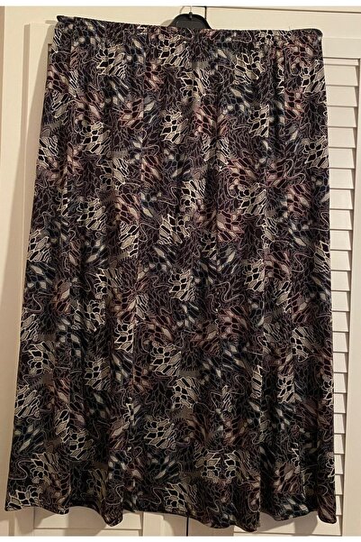 NOBLE STORE Anne Desenli Lastikli Viscon Etek