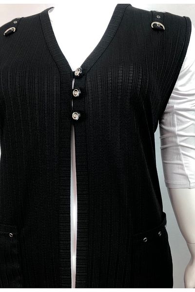 ece bayan giyim Long Vest with Three Buttons
