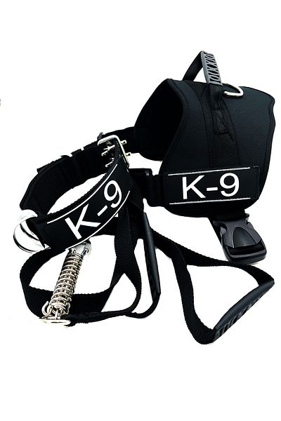 Tasma Market Black K9 Dog Collar Set with Breast, Neck Collar, Trip 3-Piece Dog Collar Set