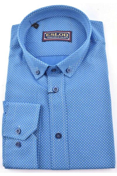 Marka 2840-028 Eslod Silim Fit Shirt/blue/m