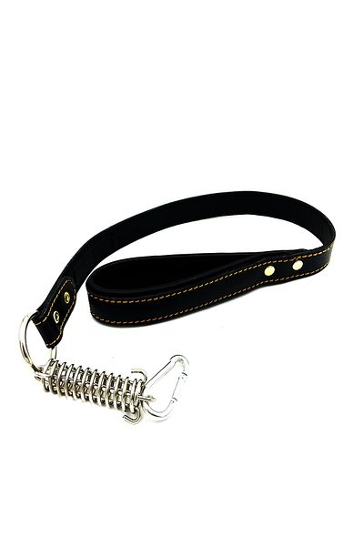 Tasma Market Black Leather Dog Walking Collar