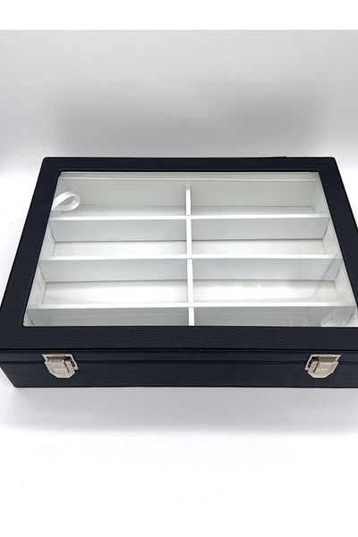 Tespihçe 8 Compartment Leather Glasses Box