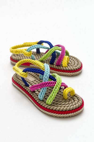 Luvi Ip Beige Multi Damensandalen