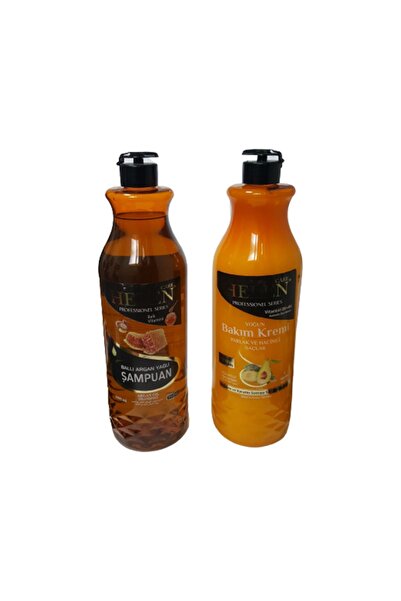 HELEN شامبو 1000 مل بزيت الأرغان بالعسل + مجموعة كريم العناية المركزة 1000 مل