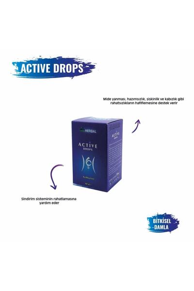 BİOHERBAL Active Drops Hazımsızlık Şişkinlik Damla 30 ml