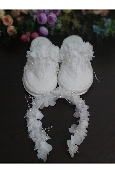 Lohussa مجموعة نعال تاج الأمومة المرصعة بالأزهار