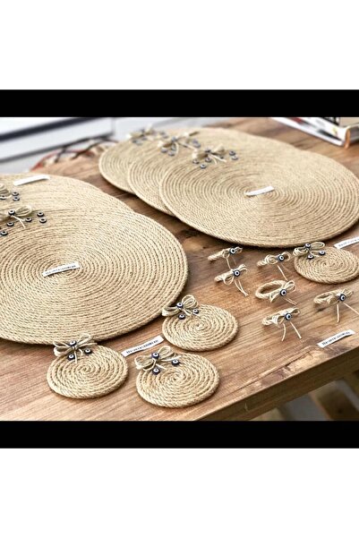 CMR طقم شاحن حبل الخدمة الأمريكية 18 قطعة قاعدة الأطباق قاعدة الأكواب حلقة منديل