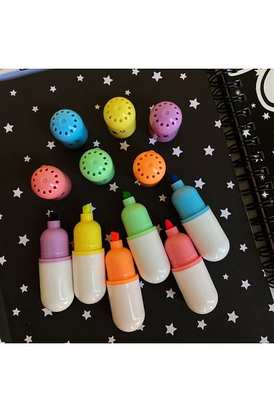 Çılgıntrend Capsule Pastel Colors Marker Pen Set of 6