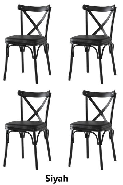 NASİP 4 Adet Yonca Pedli Çapraz Sandalye