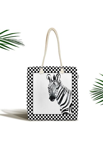 Realhomes Декоративна сумка через плече з блискавкою, з візерунком зебри та м...