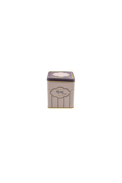 EVLE Er024-U6 Retro Patterned Square Metal Storage Container 12X12 cm