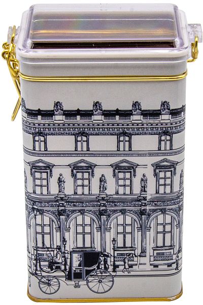 EVLE Er048-t9 City Patterned Rectangular Metal Storage Container 8x10 Cm