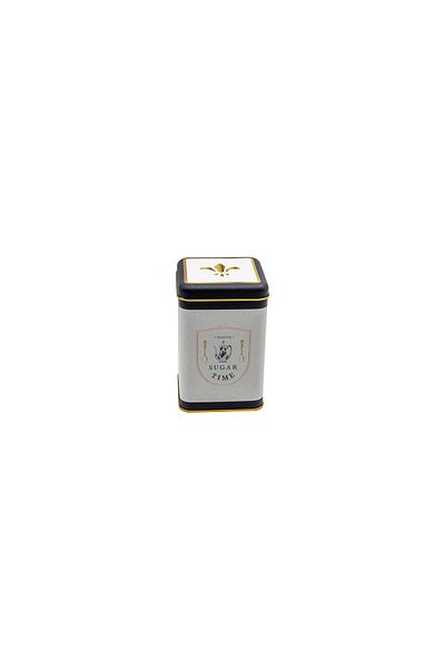 EVLE Azura Sugar Patterned Square Metal Storage Container - 11x11 Cm