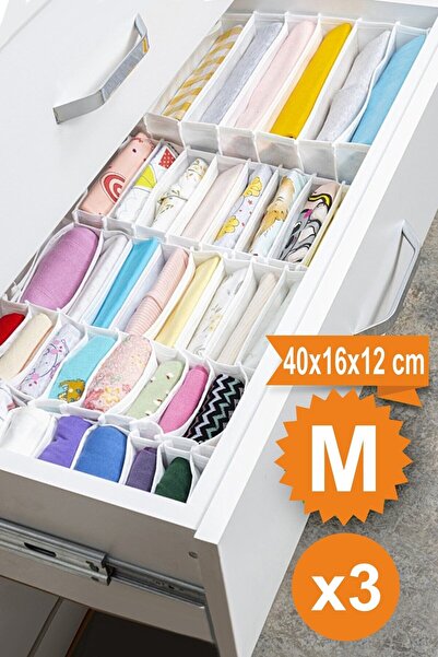 she berrak 3 Pieces Accordion Organizer - Drawer Inside, 16X43X14 cm