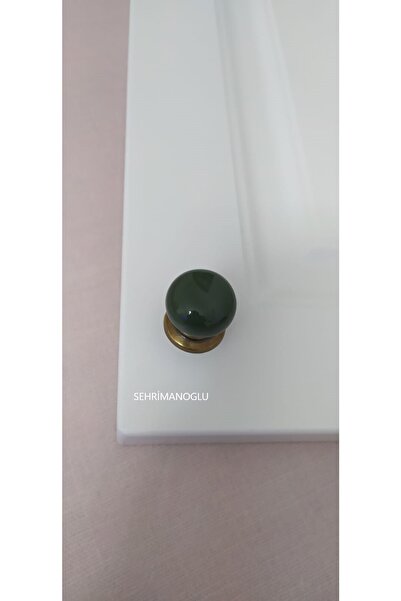LK 303 Bozburun Opak Yesıl Porselen Dugme Kulpmutfak Vestiyer Mobilya Kulpu Dolap Kulpu Çekmece Kulpu