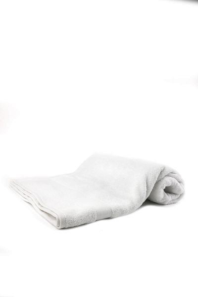 Taka Fabrics Wave 100% Cotton Bath Towel Size 70x140 Cm, White