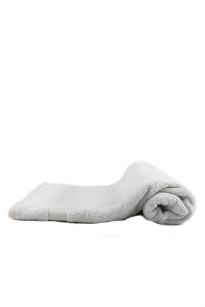 Taka Fabrics Wave 100% Cotton Bath Towel Size 70x140 Cm, White