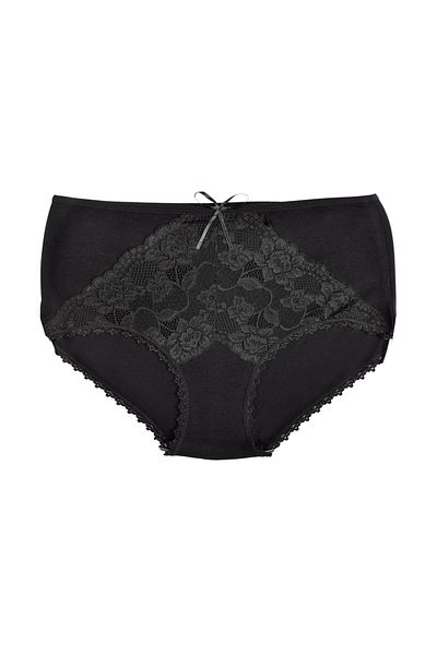 Zena Chiloți de damă, 5 bucăți, cu talie înaltă, din bumbac, cu dantelă