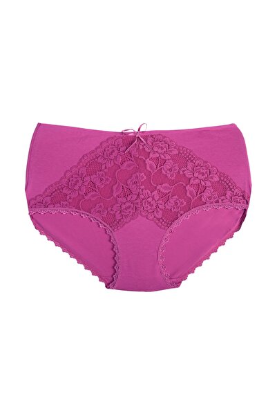 Zena 2-х парні бавовняні труси з високою талією та мереживними деталями для жінок великих розмірів