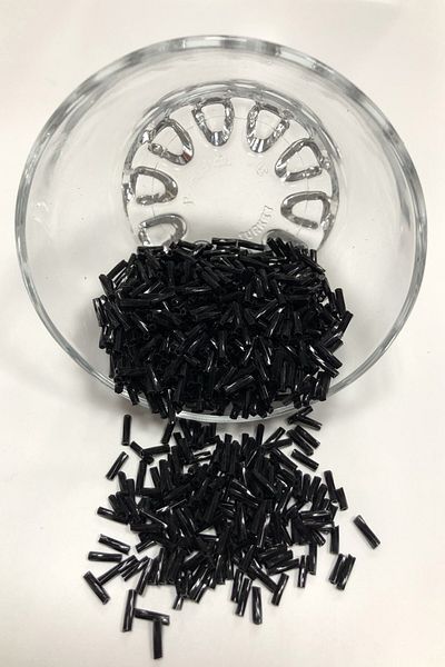 Hobigram Sortiment de mărgele Mărgele tubulare răsucite negre 5 mm – Mărgele, Design elegant, Accesoriu pentru femei – Mărgele