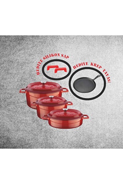 Lava %100 Döküm Çeyiz Tencere Seti Hediyeleriyle Birlikte Setleri