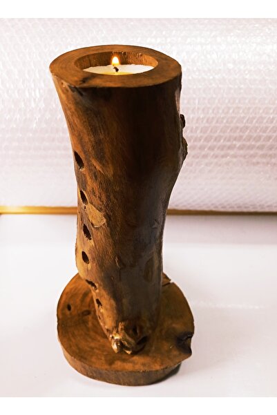 PİRAMİGO Teak Ağacı Odun Ahşap Natürel Ağaç Tütsülük Ve Mumluk