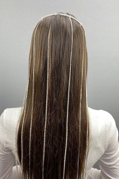 Hobigram Αξεσουάρ μαλλιών ειδικής σχεδίασης με κρυστάλλινη πέτρα σε ασημί χρώμα – Άλλα αξεσουάρ μαλλιών, κομψό σχέδιο – Άλλα S