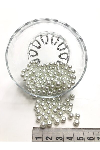 Hobigram Біла скляна перлина 6 мм-ıbc-1085 – Спеціальний дизайн, аксесуари, якісне виготовлення, привабливий стиль – Dek